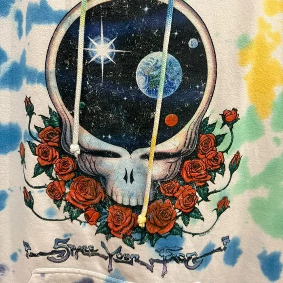 Grateful Dead Tie-Dye Oversized Hoodie Sweatshirt Unisex SZ L/XL* #GratefulDead - Picture 4 of 6